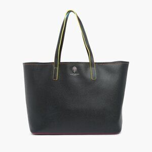 Kurt Geiger Richmond Shopper Tote Bag Black Rainbow Handle